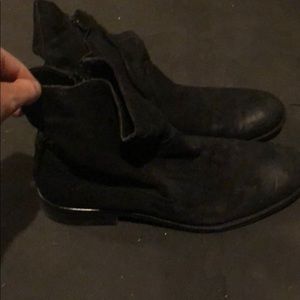 Men's nubuck black dress boot